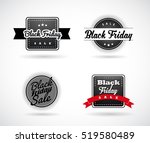 set of black friday hand made... | Shutterstock .eps vector #519580489