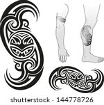 traditional maori tattoo design ... | Shutterstock .eps vector #144778726