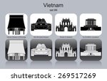 landmarks of vietnam. set of... | Shutterstock .eps vector #269517269