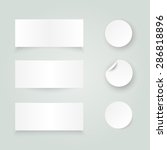 set of white paper stickers on... | Shutterstock . vector #286818896