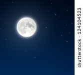 full moon vector | Shutterstock .eps vector #124104523