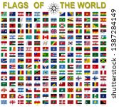 set of flags of world sovereign ... | Shutterstock .eps vector #1387284149