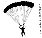 skydiver  silhouettes... | Shutterstock .eps vector #500508916