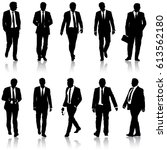 set silhouette businessman man... | Shutterstock .eps vector #613562180