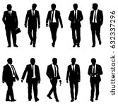 set silhouette businessman man... | Shutterstock . vector #632337296