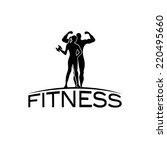 man and woman of fitness... | Shutterstock .eps vector #220495660