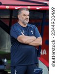 Small photo of BARCELONA - AUG 8: Ange Postecoglou in action during the Joan Gamper Trophy match between FC Barcelona and Tottenham at the Estadi Olimpic Lluis Companys on August 8, 2023.