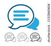 speech bubble chat vector icon | Shutterstock .eps vector #1152860606