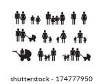 people family icon pictogram... | Shutterstock .eps vector #174777950