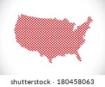 map of usa  | Shutterstock .eps vector #180458063