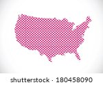 map of usa  | Shutterstock .eps vector #180458090