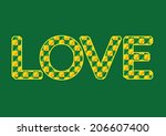 love font type for valentines... | Shutterstock .eps vector #206607400