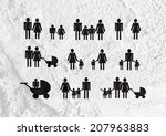 people family pictogram on... | Shutterstock . vector #207963883