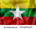 Union Of Myanmar Flag Or Burma...
