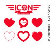 heart icon | Shutterstock .eps vector #608772410