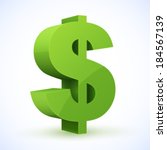 green dollar sign. vector... | Shutterstock .eps vector #184567139
