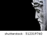 Jesus Christ statue against white background
