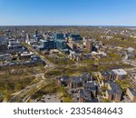 Small photo of Boston Longwood Medical and Academic Area aerial view in Boston, Massachusetts MA, USA. This area including Beth Israel Deaconess Medical Center, Children's Hospital, Dana Farber Cancer Institute, etc