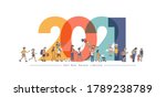 2021 new year with new normal... | Shutterstock .eps vector #1789238789