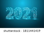 2021 new year text design with... | Shutterstock .eps vector #1811441419