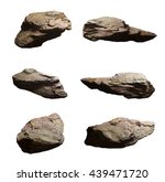 Set of cliff stones isolated...