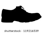 men shoe silhouette | Shutterstock . vector #119216539