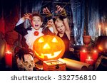 two cute children dressed as a... | Shutterstock . vector #332756810
