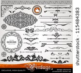 vintage ornaments and dividers  ... | Shutterstock .eps vector #115484383
