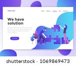 landing page template of we... | Shutterstock .eps vector #1069869473