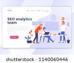 landing page template of seo... | Shutterstock .eps vector #1140060446