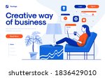 landing page template of... | Shutterstock .eps vector #1836429010