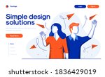 landing page template of simple ... | Shutterstock .eps vector #1836429019