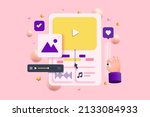 music video edits  cuts footage ... | Shutterstock .eps vector #2133084933