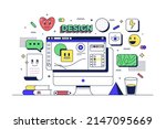 graphic design concept. table... | Shutterstock .eps vector #2147095669