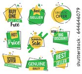 collection of sale discount... | Shutterstock .eps vector #644646079