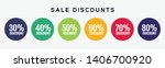  round promotion sale set.... | Shutterstock .eps vector #1406700920