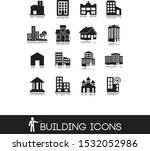 black set 2 of buildings icons. | Shutterstock .eps vector #1532052986