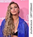 Small photo of LOS ANGELES - DEC 12: Lele Pons arrives for the Billboard's 2019 Women in Music on December 12, 2019 in Hollywood, CA