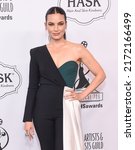 Small photo of LOS ANGELES - FEB 19: Katrina Law arrives for the 9th Annual Make Up Artist and Hair Stylists Guild Awards on February 19, 2022 in Beverly Hills, CA