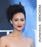 Small photo of LOS ANGELES - JUL 12: Nathalie Emmanuel arrives for the Season 8 premiere of HBO's 'Game of Thrones' on July 12, 2017 in Los Angeles, CA