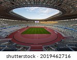 Small photo of Tokyo, Japan, December 16, 2019, National Stadium open to the world for 2020 Tokyo Olympic Games, but the game was postponed to 2021 because of Covid-19.