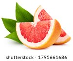 Organic grapefruit isolated on...