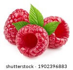 Raspberri Berry With Leaves...