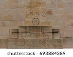 Small photo of GENEVA, SWITZERLAND - NOVEMBER 14, 2016: International Monument of the Reformation Wall (1909) in Parc des Bastions (Bastions Park).