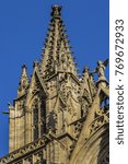 Small photo of Barcelona Cathedral (1298) - Gothic Basilica La Catedral de la Santa Creu i Santa Eulalia. Gothic Quarter, Barcelona, Spain.