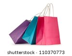 Colourful paper shopping bags...