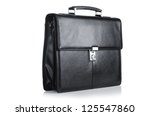 Black leather briefcase...