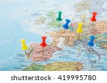 Europe Map pins travel for your planning trip.