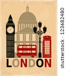 Retro Style Poster With London...