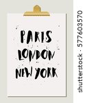 Paris  London  New York   Hand...